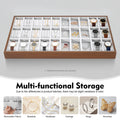 Watch Storage Box 30 Grid MDF Wooden Grey Velvet Watch Display Tray Multi-function Jewelry Organizer Case for Watch Collection Accessories