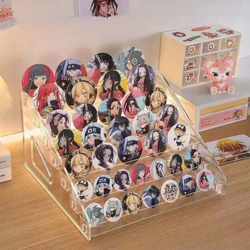 Jewelry Display Stand Transparent Figure Storage Multi-layer Acrylic Millet Badge Cosmetics Desktop Shelf Jewelry Box Organizer